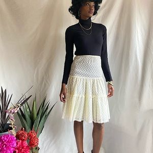 Soft white lace skirt